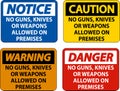 Notice Gun Rules Sign No Guns, Knives Or Weapons Allowed On Premises Royalty Free Stock Photo