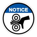 Notice Hand Entangle Left Symbol Sign, Vector Illustration, Isolate On White Background Label .EPS10