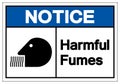 Notice Harmful Fumes Symbol Sign, Vector Illustration, Isolate On White Background Label. EPS10 Royalty Free Stock Photo