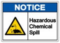 Notice Hazardous Chemical Spill Symbol Sign ,Vector Illustration, Isolate On White Background Label .EPS10 Royalty Free Stock Photo