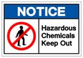 Notice Hazardous Chemicals Keep Out Symbol Sign, Vector Illustration, Isolate On White Background Label. EPS10 Royalty Free Stock Photo