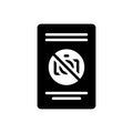 Black solid icon for Notice, information and camera Royalty Free Stock Photo