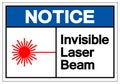 Notice Invisible Laser Beam Symbol Sign, Vector Illustration, Isolate On White Background Label .EPS10 Royalty Free Stock Photo