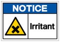 Notice Irritant Symbol Sign, Vector Illustration, Isolated On White Background Label .EPS10