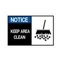 Notice Keep Area Clean Symbol Sign,Vector Illustration, Isolated On White Background Label