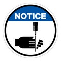 Notice Keep Hand Away From Jet Symbol Sign, Vector Illustration, Isolate On White Background Label .EPS10