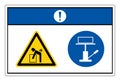 Notice Lift Hazard Use Mechanical Lift Symbol Sign, Vector Illustration, Isolate On White Background Label. EPS10