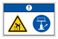 Notice Lift Hazard Use Mechanical Lift Symbol Sign On White Background