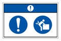 Notice Lifting Hazard Symbol Sign,Vector Illustration, Isolated On White Background Label. EPS10