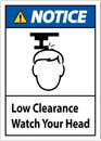 Notice Low Clearance Watch Your Head Sign