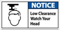 Notice Low Clearance Watch Your Head Sign