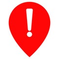 Notice Map Pointer Flat Icon Vector Royalty Free Stock Photo