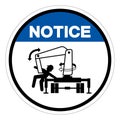 Notice Moving Machinery Symbol Sign, Vector Illustration, Isolate On White Background Label .EPS10 Royalty Free Stock Photo