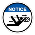 Notice Nip Hazard Symbol Sign, Vector Illustration, Isolate On White Background Label .EPS10