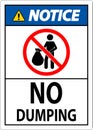 Notice No Dumping Sign Royalty Free Stock Photo