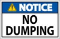 Notice No Dumping Sign Royalty Free Stock Photo