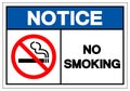 Notice No Smoking Symbol Sign, Vector Illustration, Isolate On White Background Label .EPS10