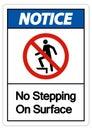 Notice No Stepping On Surface Symbol Sign