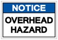 Notice Overhead Hazard Symbol Sign ,Vector Illustration, Isolate On White Background Label. EPS10