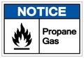 Notice Propane Gas Symbol Sign, Vector Illustration, Isolate On White Background Label. EPS10 Royalty Free Stock Photo