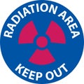 Notice Radiation Area Keep Out Sign On White Background