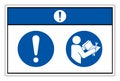 Notice Read Technical Manual Before Servicing Symbol Sign, Vector Illustration, Isolate On White Background Label .EPS10
