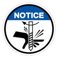 Notice Rotating Cutting Hazard Symbol Sign, Vector Illustration, Isolate On White Background Label .EPS10