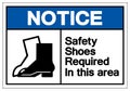 Notice Safety Shoes Required In This Area Symbol Sign, Vector Illustration, Isolate On White Background Label. EPS10 Royalty Free Stock Photo