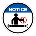 Notice Servicing Moving Or Energized Equipment Symbol Sign, Vector Illustration, Isolate On White Background Label .EPS10