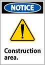 Notice Sign Construction Area