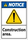 Notice Sign Construction Area