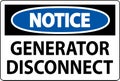 Notice Sign Generator Disconnect Royalty Free Stock Photo