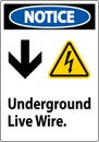 Notice Sign, Underground Live Wire