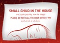 Notice that sleeps small child