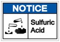 Notice Sulfuric Acid Symbol Sign, Vector Illustration, Isolate On White Background Label .EPS10 Royalty Free Stock Photo