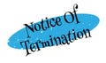 Notice Of Termination rubber stamp