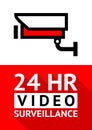 Notice Video cctv symbol sticker for print