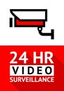 Notice Video cctv symbol sticker for print Royalty Free Stock Photo