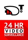 Notice Video cctv symbol sticker for print