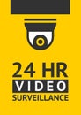 Notice Video cctv symbol sticker for print