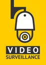 Notice Video cctv symbol sticker for print