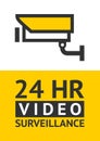 Notice Video cctv symbol sticker for print