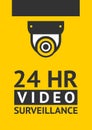 Notice Video cctv symbol sticker for print