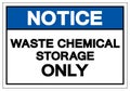 Notice Waste Chemical Storage Only Symbol Sign , Vector Illustration, Isolate On White Background Label. EPS10 Royalty Free Stock Photo