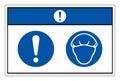 Notice Wear Hairnet Symbol Sign, Vector Illustration, Isolate On White Background Label .EPS10