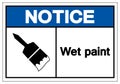Notice Wet Paint Symbol Sign, Vector Illustration, Isolated On White Background Label .EPS10