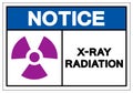 Notice X-Ray Radiation Symbol Sign, Vector Illustration, Isolate On White Background Label. EPS10 Royalty Free Stock Photo