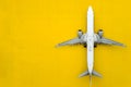 Noticeable Airplane yellow banner. Generate Ai Royalty Free Stock Photo