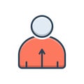 Color illustration icon for Noticeable, observable and noticeable