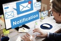 Notification Alert Digital Icon Internet Network Concept Royalty Free Stock Photo